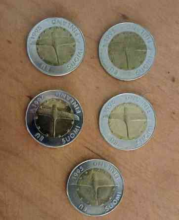 10 Markkaa 1995 EU Joutsenkymppi 5 kpl Vihti