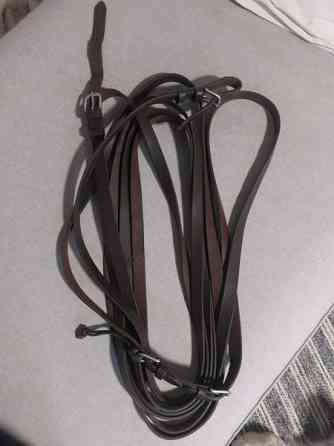 Ruskeat nahkaiset ajo-ohjat (full) Karkkila