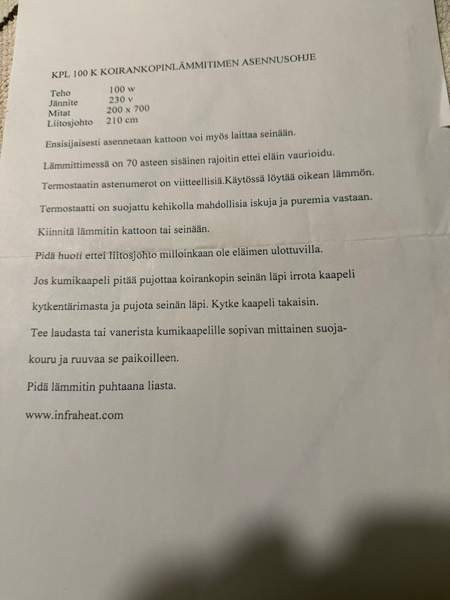 Koirankopinlämmitin Pielavesi - valokuva 3