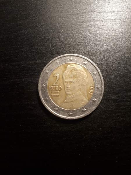 2002 Austria Bertha Von Suttner 2 Euro Coin Rare Miss Print Laukaa - photo 1