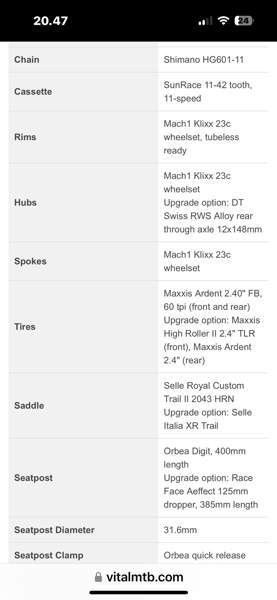 Orbea Occam AM H50 Loimaa - valokuva 5