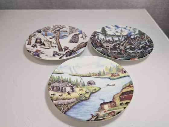 Arabia seinälautaset 3 kpl. Lahti