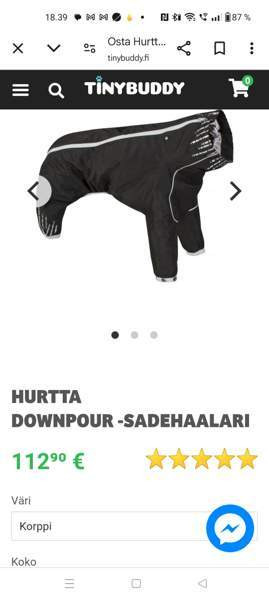 Hurtta downpour suit sadepuku 40 cm Seinaejoki – foto 2