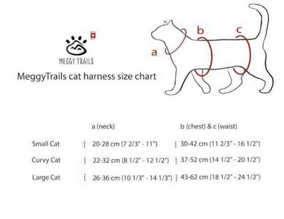 Käyttämättömät MeggyTrails kissan turvavaljaat koko S. (Katso mitat kuvasta). Lahti