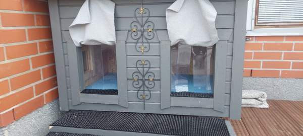 Uusi isohko 2 koiran lämpöeristetty koppi irroitettava väliseinä/katto Kajaani - photo 3