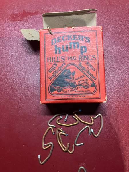 Vintage keräilyharvinaisuus ”sika” nenärenkaat USA:sta Luoto - изображение 1