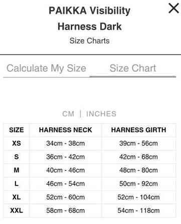 Paikka Visibility valjaat, koko XS Helsinki