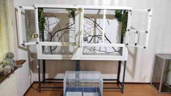 Iso lintu häkki + pieni häkki Akaa