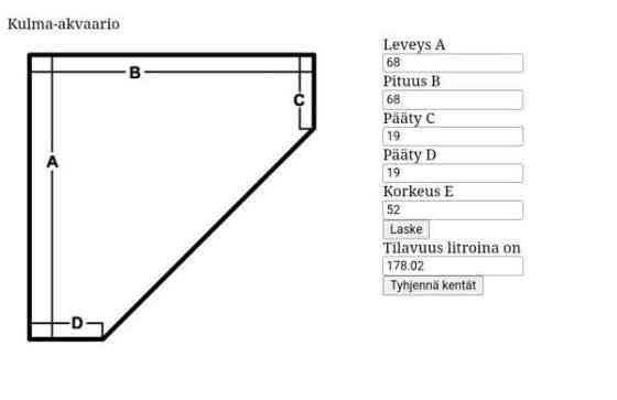 Kulma-akvaario / terraario kaapilla Ypäjä