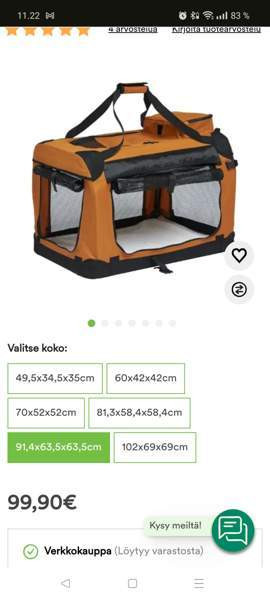 Lemmikin kevythäkki Sauvo - valokuva 1