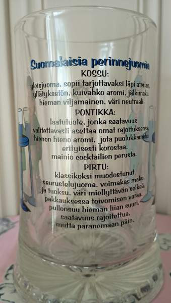 Hauska Suomalaisia perinnejuomia lasinen tuoppi Kuopio - photo 2