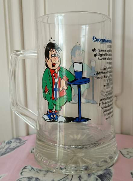 Hauska Suomalaisia perinnejuomia lasinen tuoppi Kuopio - photo 1