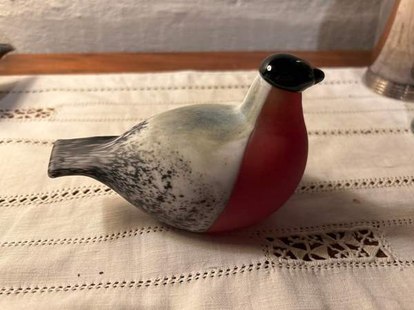 Punatulkku, sign O.Toikka Nuutajärvi Helsinki - photo 2