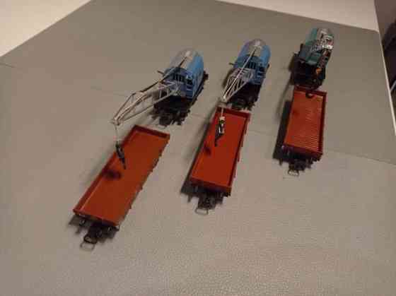 6x Märklin-vaunu (3 x nosturivaunukokonaisuus) (H0) Тампере