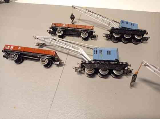 6x Märklin-vaunu (3 x nosturivaunukokonaisuus) (H0) Тампере