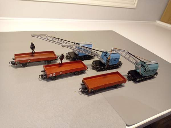 6x Märklin-vaunu (3 x nosturivaunukokonaisuus) (H0) Тампере - изображение 1