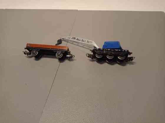 2x Märklin-vaunua - 1x nosturivaunukokonaisuus (H0) Тампере