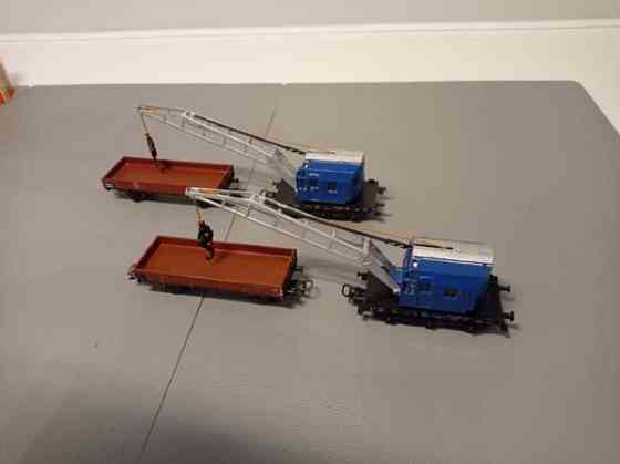 4x Märklin-vaunua - 2x nosturivaunukokonaisuus (H0) Тампере