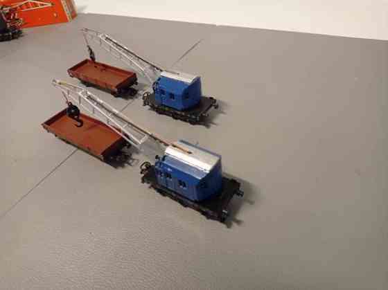 4x Märklin-vaunua - 2x nosturivaunukokonaisuus (H0) Тампере