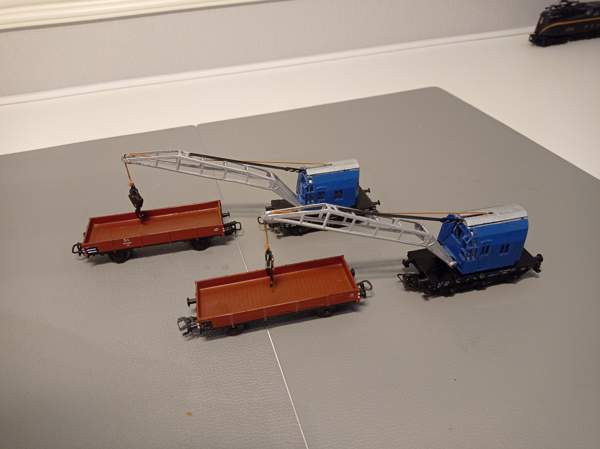 4x Märklin-vaunua - 2x nosturivaunukokonaisuus (H0) Тампере - изображение 1