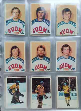 1974 Jenkki Mm-jääkiekko kuvia 3e/kpl Salo