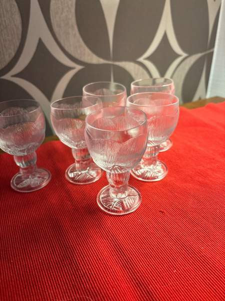 Nuutajärvi Oiva Toikka Pioni snapsilasit 6 kpl Salo - valokuva 1