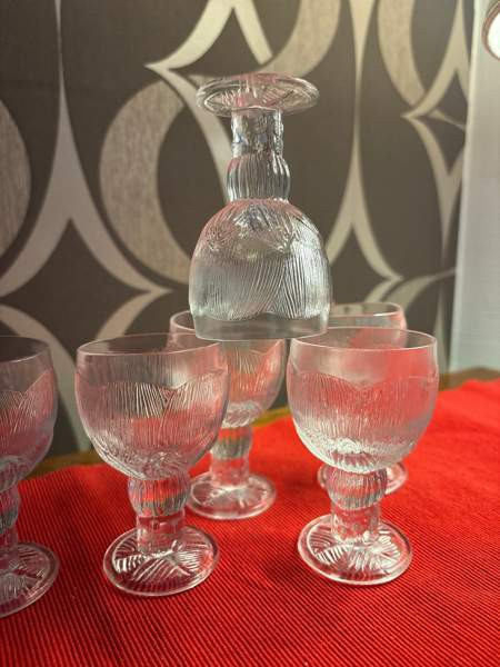 Nuutajärvi Oiva Toikka Pioni snapsilasit 6 kpl Salo - valokuva 3