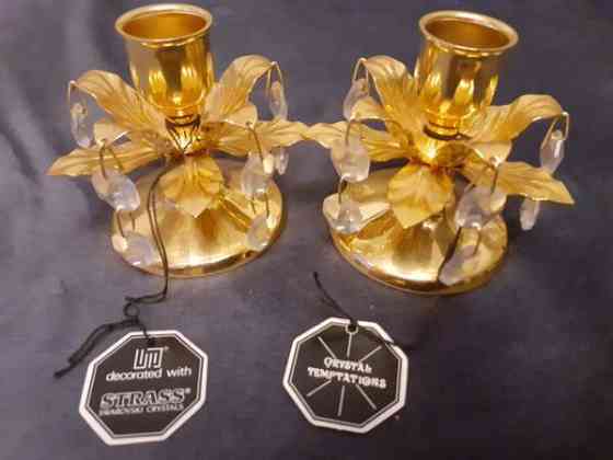 Kynttilänjalat Swarovski kristallein Kirkkonummi