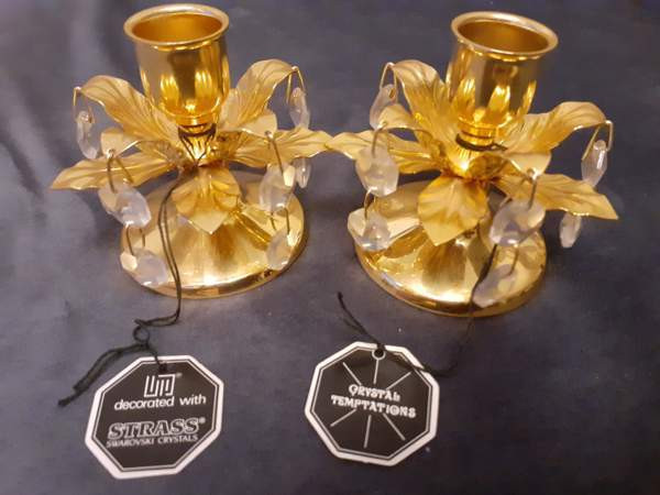 Kynttilänjalat Swarovski kristallein Kirkkonummi – foto 1