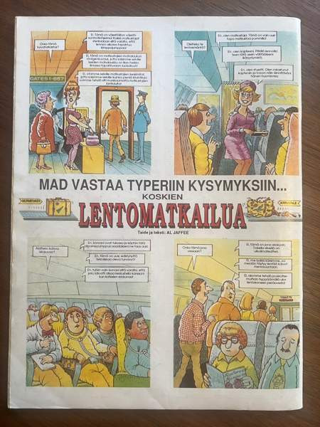 Suomen MAD sarjakuvalehti sarjakuva 7/1991 Helsinki – foto 2