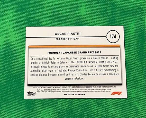 Oscar Piastri numeroitu keräilykortti Tuusula - valokuva 2