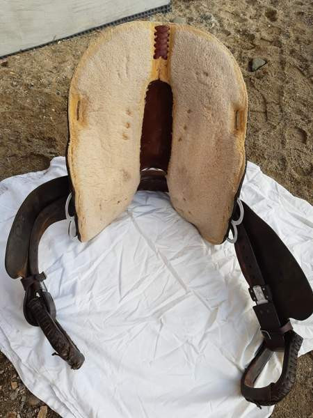 Vanha lännensatula Big Horn ruskeaa nahkaa Kurikka – foto 5