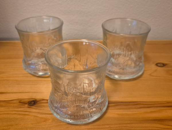 Riihimäen Lasi,  Revontuli-lasit,  3 kpl Helsinki - изображение 2