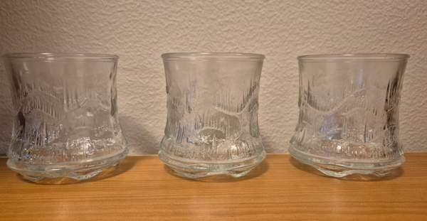 Riihimäen Lasi,  Revontuli-lasit,  3 kpl Helsinki - изображение 1