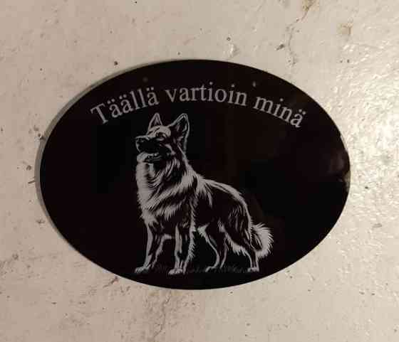 Saksanpaimenkoira kyltti Kerava