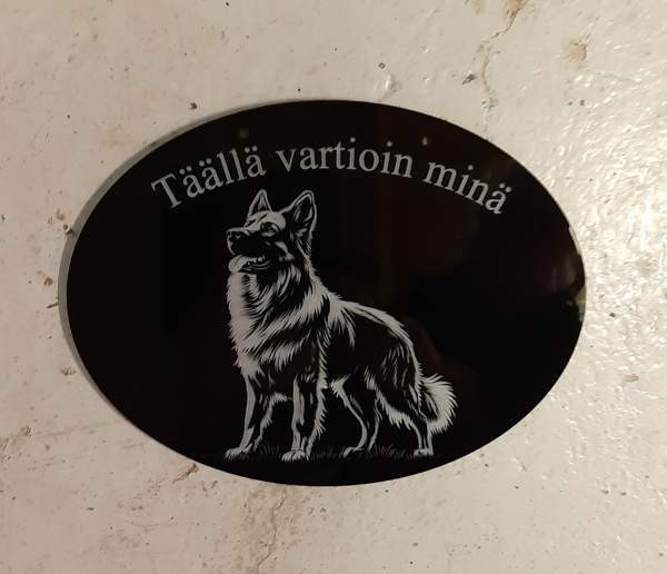 Saksanpaimenkoira kyltti Kerava - photo 2