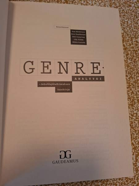 Genreanalyysi, Gaudeamus 2012 Helsinki - valokuva 2