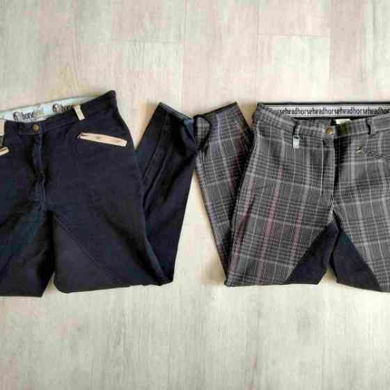 Kahdet ratsastushousut, kokopaikat mokkajäljitelmää, koko 42, Horsehead Лохья