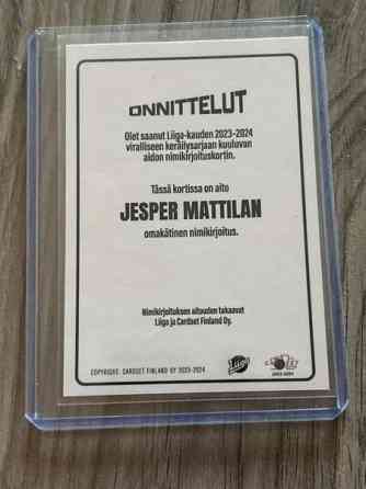 Cardset Signature Jesper Mattila Pori