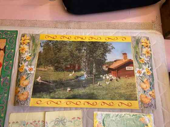 Vanhoja paperi liinoja 9kpl ja vanha juliste Kerava