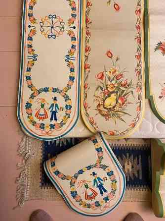 Vanhoja paperi liinoja 9kpl ja vanha juliste Kerava