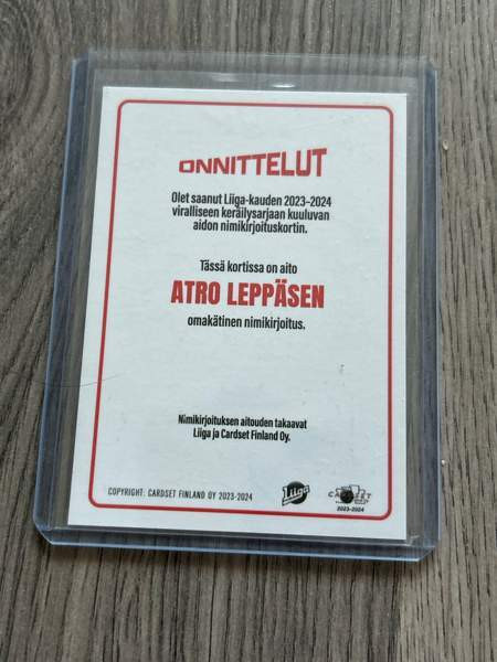 Cardset Signature Atro Leppänen Pori – foto 2