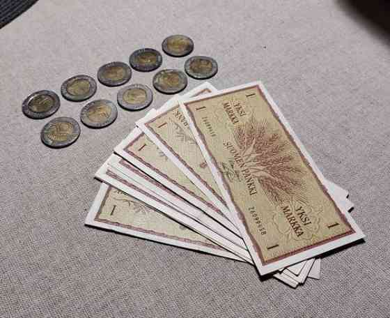 Markan seteleitä ja kolikoita Lahti