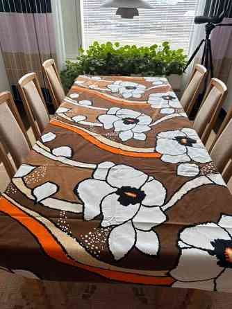 Metsovaara Gardenia lappisatiini verho kangas pöytäliina 260 cm Helsinki