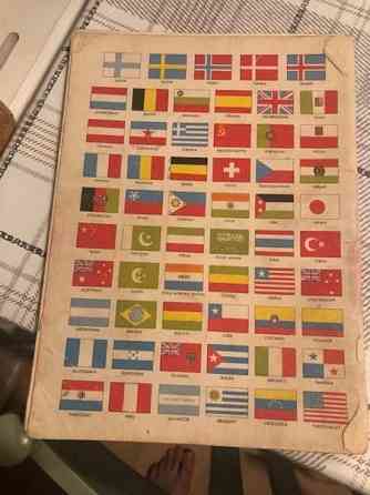 Vanha kansakoulun maailman kartasto-kirja Lappeenranta