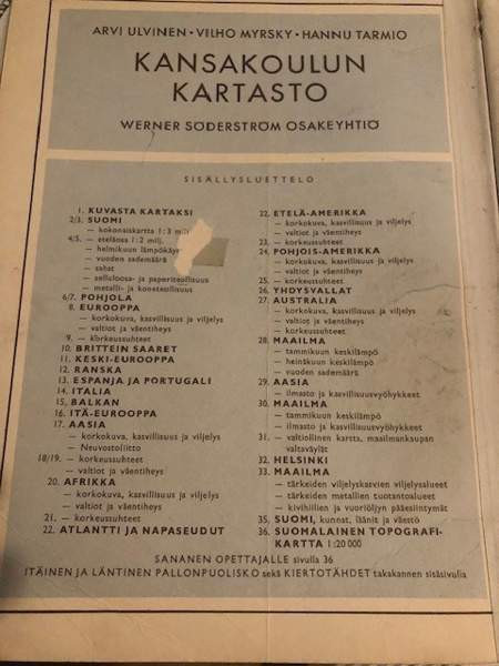 Vanha kansakoulun maailman kartasto-kirja Lappeenranta - photo 2