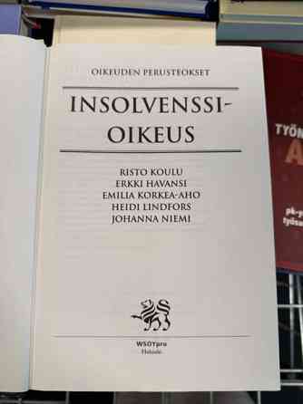 Insolvenssioikeus kirja Helsinki