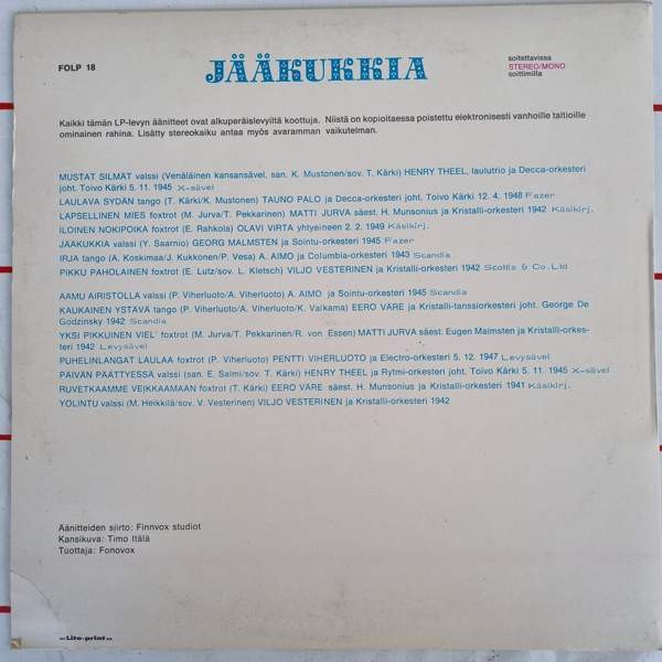 LP  Jääkukkia. Turku – foto 2