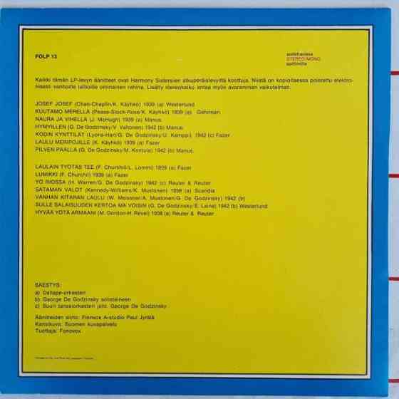 LP  Harmony Sisters - Sataman Valot. Turku