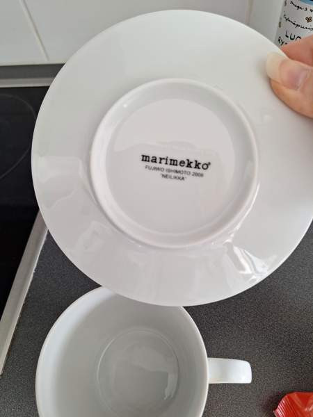 Marimekko kahvikuppi / teekuppi ja lautanen Turku - photo 4